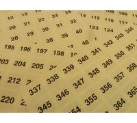 Trasparente 20mm 2cm Quadrato Consecutivo Sequenziale Numero Etichette Adesivi