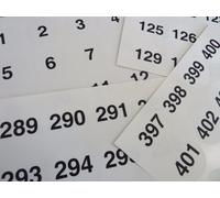 Trasparente 40mm Rotondo Consecutivo, Sequenziale Numero Etichette Adesivi