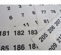 Trasparente 40mm Rotondo Consecutivo, Sequenziale Numero Etichette Adesivi