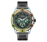 Guess Orologio analogico King GW0806G5-AMZUK Nero cassa nylon bio-based trasparente cinturino PU