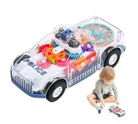 Trasparente Car, Sensory Car, Electric Motor Fuels Gear Motion, Radiant Lights Spark Wonder, Music Boosts Play, Secure Build Approved Safety, Stem Toy for Birthday