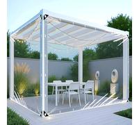 Trasparente con Occhielli 220 x 270 cm PVC Trasparente Telone Occhiellato Impermeabile Teloni PVC Pieghevole per Antipioggia Balcone Legno Pianta Giardino, Colore trasparente
