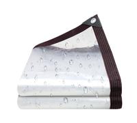 Trasparente - Copertura impermeabile per esterni, multiuso da 7 x 7 piedi con occhielli. Protegge efficacemente dalla pioggia e dal sole con una trasparente rinforzata. Ideale per balconi, vaso