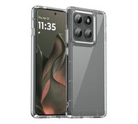 Trasparente Cover per Motorola Edge 2025, Bordi colorati per un pc rigido sottile ed elegante + paraurti in silicone TPU, Custodia per Motorola Edge 2025-Trasparente