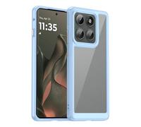 Trasparente Cover per Motorola Edge 2025, Bordi colorati per un pc rigido sottile ed elegante + paraurti in silicone TPU, Custodia per Motorola Edge 2025
