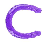 Trasparente Doppia Testa Díldò Lesbica Realistico Toys Doppio Strato di Stimolazione 43cm, Viola