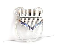 TRASPARENTE KALIMBA Thumb PIANO 17 Key - Internalayer Design a stella lampeggiante, cristallo acrilico a forma di cartone animato Mbira, strumento di ingresso per bambini, adulti e principianti