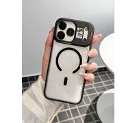 Trasparente Magnetico Anti-Giallo TPU Cassa Del Telefono per iPhone 13 Pro, Flip Camera Lens Protector Antiurto Bumper Cover