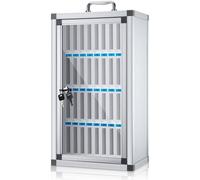 Trasparente Mobile Phone Storage Box con Blocco Desktop nizer Cabinet con 12 15 20 25 30 36 40 Slot Lega di Alluminio Mobile Phone Locker per uso personale