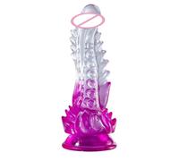 Trasparente Mostro DildosRealistico G-spot enorme Dildo con Ventosa Tazza Enorme Monster Penis Big Dildo Adulto Giocattoli Sesso per le Donne (Viola)