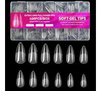 Trasparente Naturale Falso Nail Tips Extension Cover Artificiale Unghie finte Scolpite Dito Strumenti Manicure Salon Casa FAI DA TE Indossabile Punte Del Chiodo Accessori Estensione Punte Del Unghie