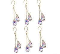 Trasparente per viti in cristallo, 6 pezzi per mini vasi trasparenti | Elegante eleganza, valorizza mini vasi, giardini finestrati, set da 6 pezzi, lunghezza 8,4 cm ciascuno