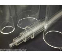 Trasparente perspex Acrilico Plexi Tubo 90mm x 3mm Muro 500mm Lunghezza Lungo