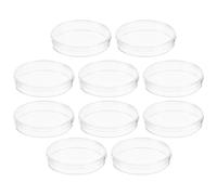 Trasparente Piastra di Petri con Coperchio 10 Pezzi in Plastica | Studenti e Tecnici, Fondo Liscio e Piatto, Visione Chiara del Campione, Uso in Microbiologia