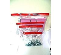 TRASPARENTE PLASTICA ROSSO Cerniera Portafoglio CARTELLA CON ZIP zippa BORSA 4