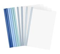 Trasparente Presentazione Raccoglitore,Copertina File Trasparente A4,Documento Copertine Rilegatura Cartella Di File,A4 Cartella Di File Con Barra Scorrevole,10pc (Colori scuri)