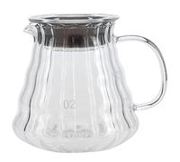 Trasparente Resistente al Calore Bollitore per Caffè Preparato a mano, Vetro Borosilicato Caraffa Sostitutiva con Manico e Coperchio (500ML)