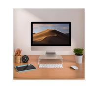 (Trasparente) Supporto per laptop in acrilico, ottimo materiale, maniglie per il trasporto, trasparente