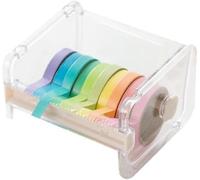 Trasparente Visibile Washi Packaging Tape Dispenser Cutter Roll Tape Holder Organizer Desktop Office Tape Holder DIY Sticker Roll Tape Cutter Holder Storage Tape Cutting Tape, Adesivi e Elementi di