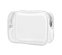 Trasparente Wash Bag Trucco PVC Impermeabile Toiletry Casi Pouch Holder Chiusura Cerniera Organizzatore Portatile Borsa Ragazza Bianco, bianco, as description, come descrizione
