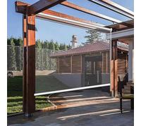 TrasparenteOutdoorRollerBlindsImpermeabileClearRollUpTendeperpergolasVinylDust&WindResistantShadesperPatioPrivacyandProtection