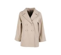 Trasparenze Cappotto corto da donna a doppiopetto con bottoni - beige