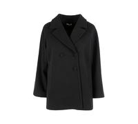 Trasparenze Cappotto corto da donna a doppiopetto con bottoni - nero