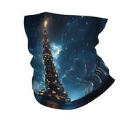 Traspirante Bandana,Light On Christmas Tree Pattern,Ghetta da Collo Elegante Sciarpa al Collo per Sports Ciclismo Donna 26X30cm