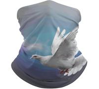 Traspirante Bandana,Peace Dove,Decorazione facciale Durevole Sciarpa a Tubo per Pesca attività Ciclismo 26X30cm