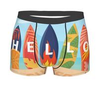 Traspirante Boxer Slips per Uomo Hello Summer3 Print Intimo Boxers Vita Elastica Slip Uomo Intimo M