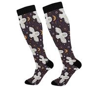 Traspirante Calzini Birds moon Sport Calzettoni, Unisex Calzini Sportivi, Outdoor, Sport, Camminata, 50cm