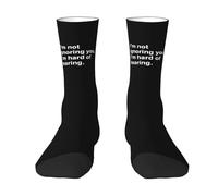 Traspirante Calzini Sportivi, I'M Not Ignoring You. I'M Hard Of Hearing, Calze Uomo Leggere Calzini Donna per Ciclismo Indoor 40cm
