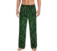 Traspirante elegante Hacker Era Print Sleepwear, elastico in vita Lounge Sleep Pants con tasche, Nero , L
