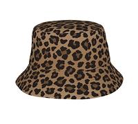 Traspirante Estate Cappello Funny Leopard Animal Print Bucket Hat Unisex Cappello Trekking per Escursionismo Campeggio Spiaggia
