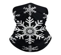 Traspirante Sciarpa A Mezza Faccia White Snowflake Protezione del Viso Elastico Sciarpa A Tubo per Sports Uomo Campeggio