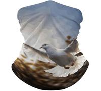 Traspirante Sciarpa al Collo,White Dove Flying in The Sun,Ghetta da Collo Durevole Bandana per Yoga Uomo Donna 26X30cm
