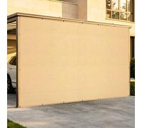 Traspirante Tenda a Vela 1.3 x 5.5 m Solare Vela Parasole con Occhielli per Esterno, Giardino, Balcone, Terrazzo, Color Crema