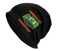 Traspiranti Invernale Cappelli Garbage Day Is My Favorite Day Funny Garbage Truck Slouch Beanie Hat Design Moderno Skull cap per Sport, Motociclismo, Chemio