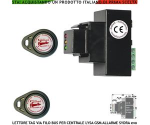 Trasponder Con 2 TAG di Prossimità X Centrale Antifurto Lysa evo GSM 3 Led Stato