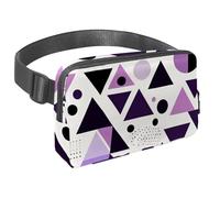 Trasporta comodamente i tuoi oggetti essenziali con il nostro marsupio regolabile per passeggiate, escursioni e ciclismo, motivo geometrico astratto viola, Multicolore#06, 1.5x9.0x5.9in/4x23x15cm