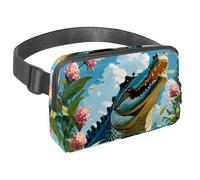 Trasporta comodamente i tuoi oggetti essenziali con la nostra borsa a tracolla regolabile per passeggiate, escursioni e ciclismo, colomba e fiore carini, Multicolore#05, 1.5x9.0x5.9in/4x23x15cm