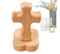 【Trasportare facilmente】 Questa croce in legno da ufficio è abbastanza piccola da tenere in tasca, borse, borse e scatole per matite, in questo modo, puoi trasportarla in parto