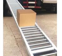 Trasportatore a rulli in acciaio inossidabile - Scorrevole di scarico per carichi pesanti per la movimentazione delle merci del magazzino, capacità di 350 libbre, design diritto