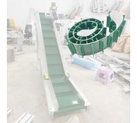 Trasportatore elettrico di smistamento della frutta Design industriale con funzione di arrampicata Include deflettore e puleggia per una gestione efficiente del prodotto ottimale per magazzini e
