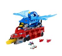 TRASPORTATORE TRASFORMABILE CITY DRAGO CON 2 MACCHININE DIE CAST GRADINI