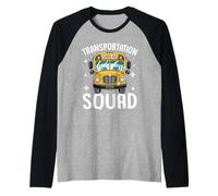 Trasporti Squadra Scuolabus Driver Ritorno a Scuola Maglia con Maniche Raglan