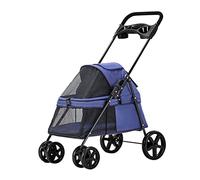 Trasportini e passeggini per gatti Premium Passeggini per cani e gatti di taglia piccola e media, Passeggini a 4 ruote per cuccioli di coniglio, passeggino facile da piegare, con cestino portaogg