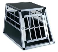 Trasportino cani box auto in alluminio gabbia trasporto