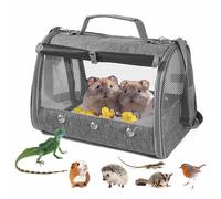 Trasportino da viaggio per uccelli con vassoio e trespolo per parrocchetti,