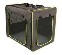 Trasportino First Class Basic grigio scuro / verde fluo per cani - L: L 79 x P 53,5 x H 66 cm